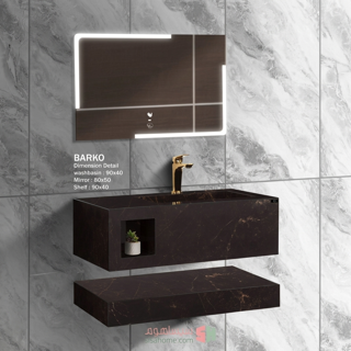 ست روشویی سرامیکی ویوا مدل بارکو 90x40