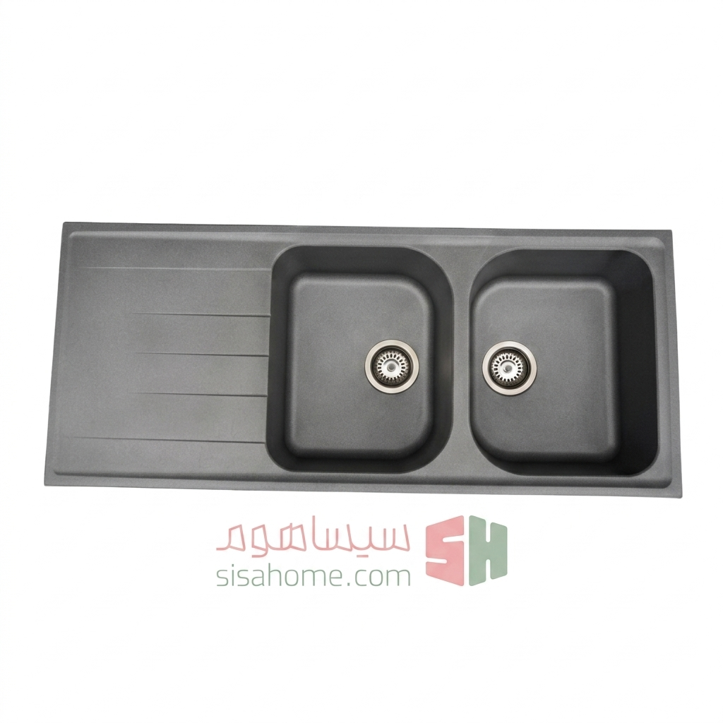 سینک گرانیتی هوفر مدل 242 دو لگن توکار (طرح کلاسیک-مدرن)