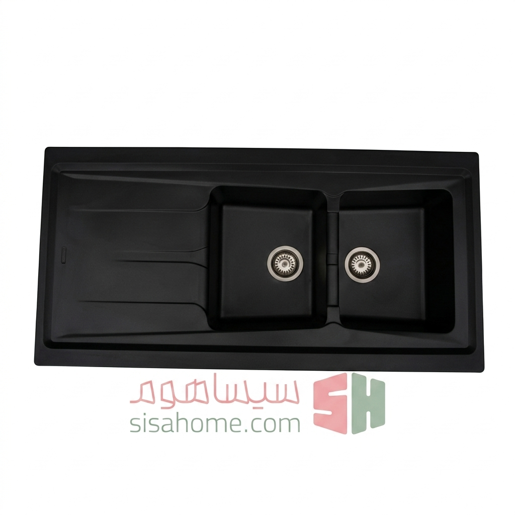 سینک گرانیتی هوفر مدل 270 دو لگن روکار 120×60