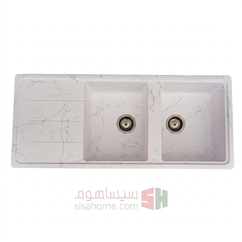 سینک گرانیتی هوفر مدل 241 دو لگن سینی‌دار توکار